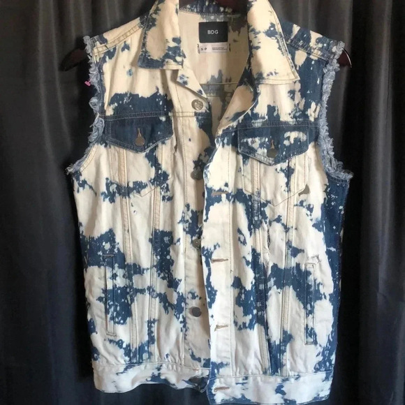 BDG Denim Bleached Distressed‎ Vest S - Picture 1 of 7